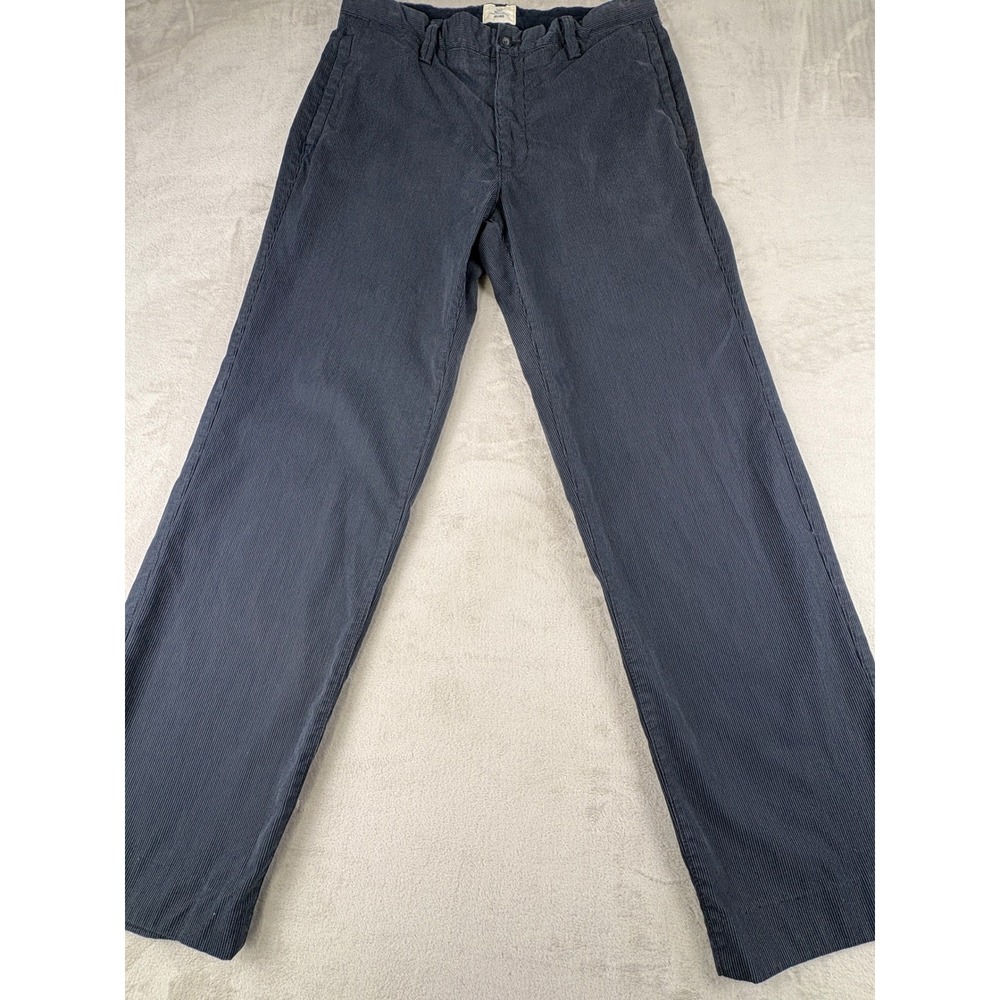 Gap Khakis Relaxed Fit Pants Mens 34x34 Navy Blue Fine Wale Cotton Blend